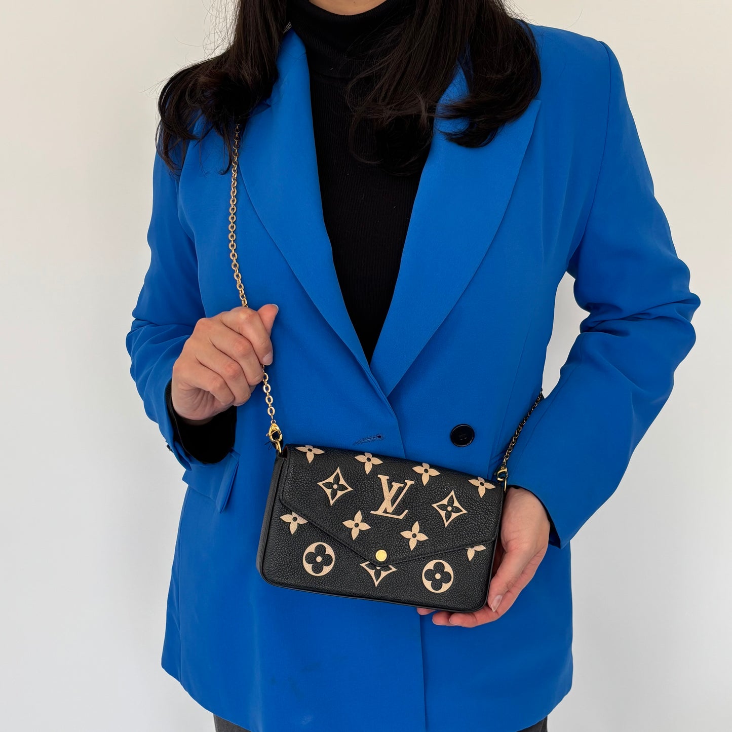 Louis Vuitton Black/Beige Empreinte Felicie (NFID)