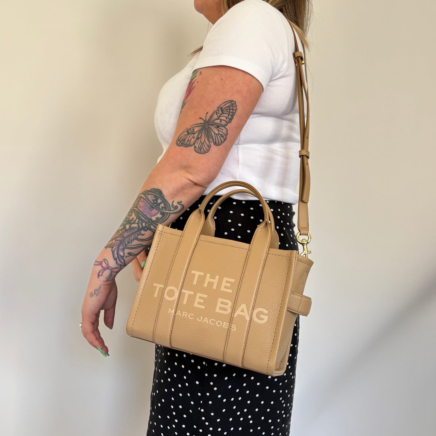 Marc Jacobs Camel Full Grain Leather The Small Tote Bag