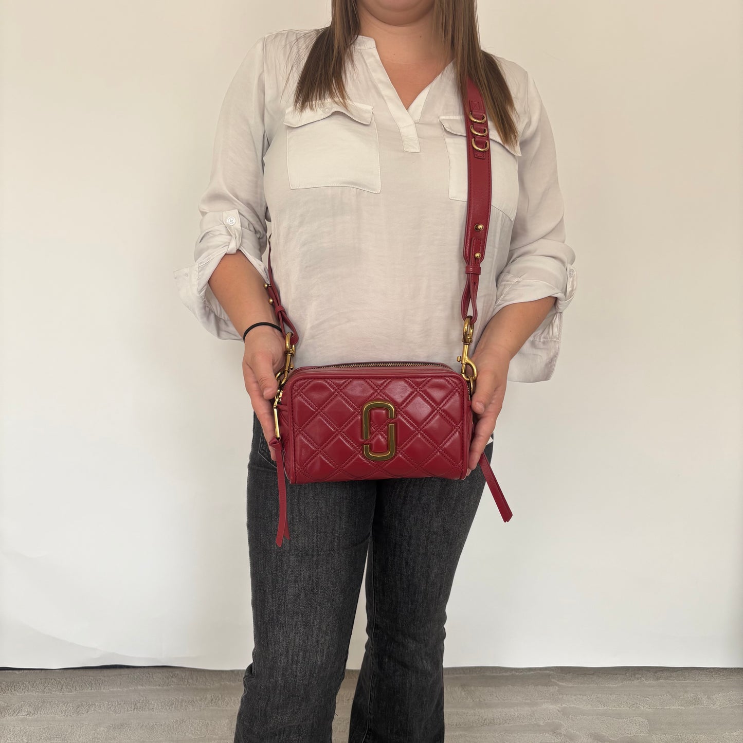 Marc Jacobs The Quilted Softshot 21 Red