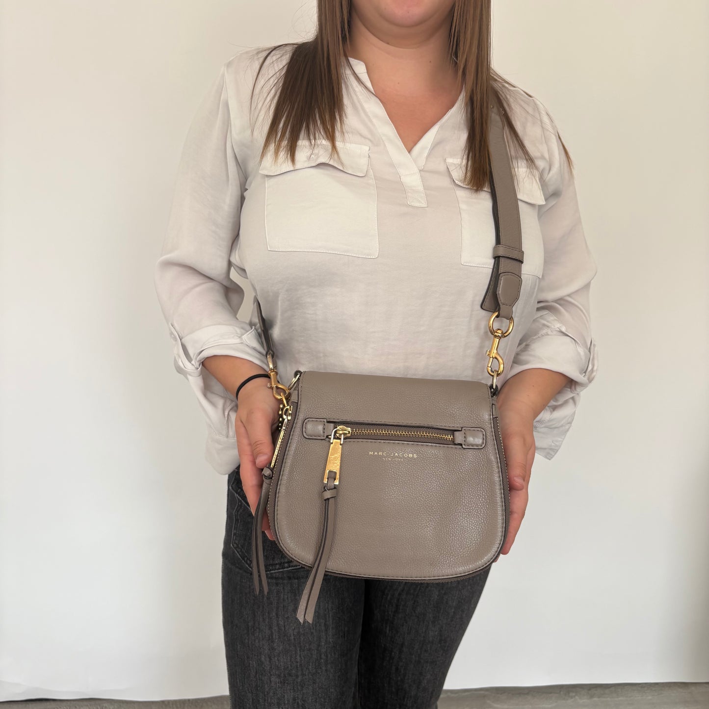 Marc Jacobs Recruit Saddle Bag Grey