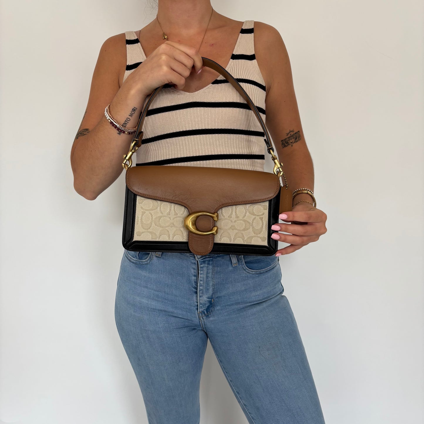 Coach Tabby 26 Colour Block Leather and Signature Canvas