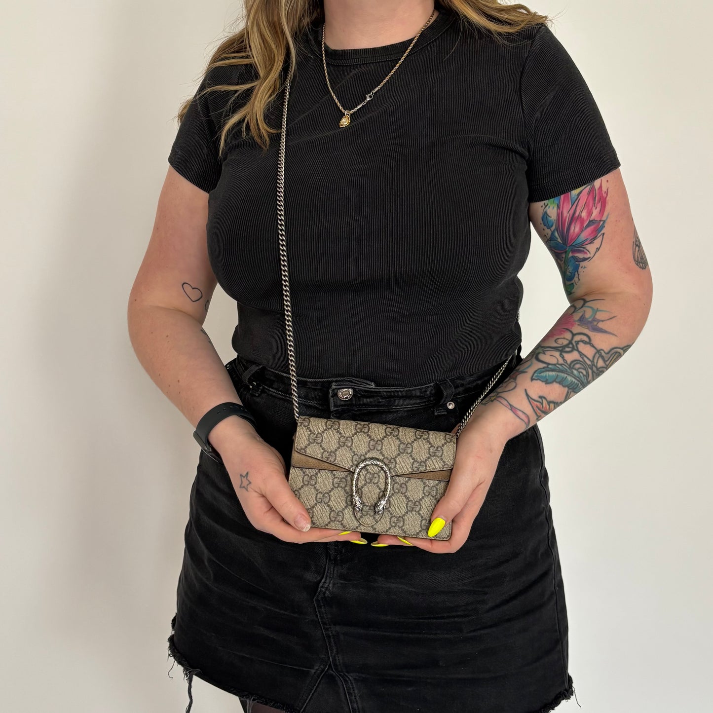 Gucci GG Supreme SHW Super Mini Dionysus Bag