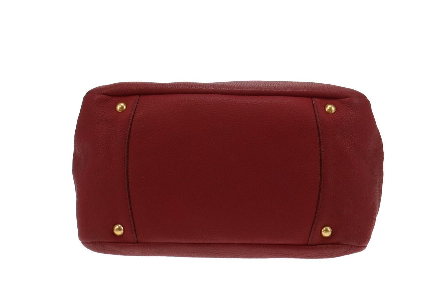 Prada Vitello Daino Satchel Red