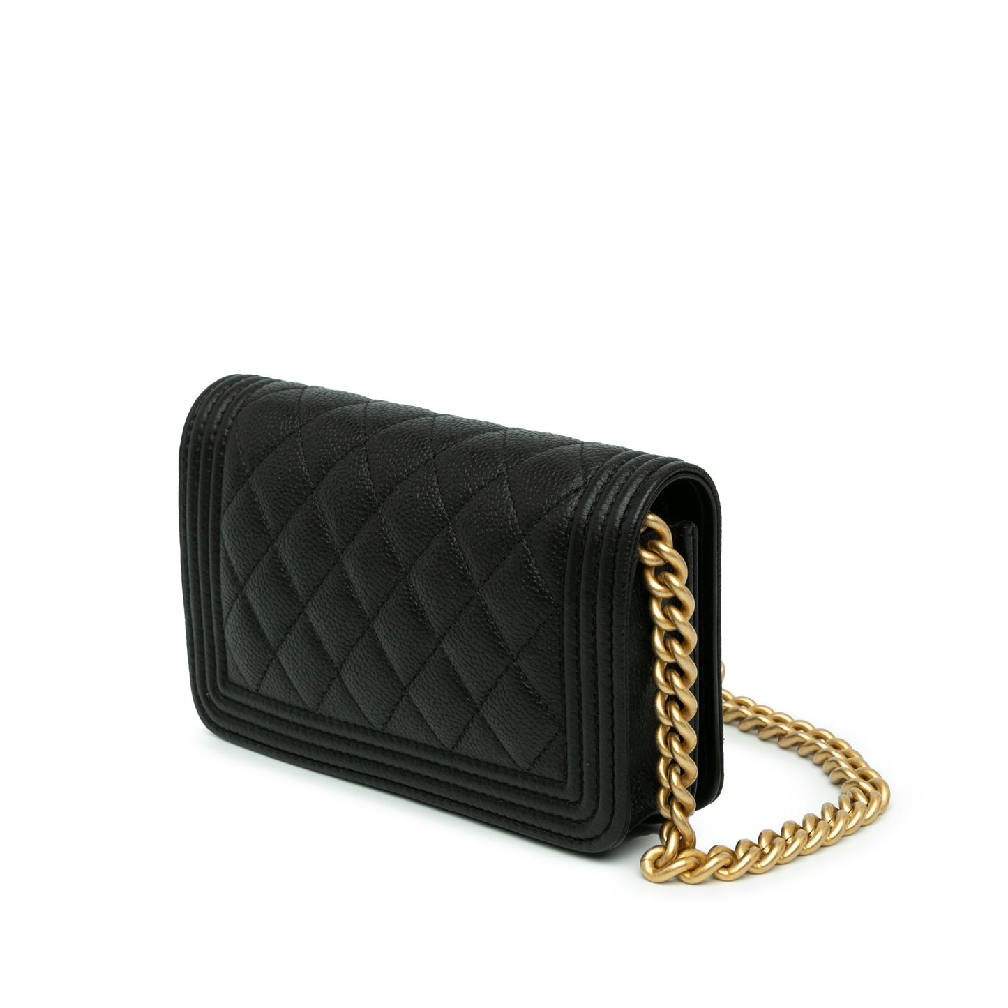 Quilted Caviar Boy Wallet on Chain Image# 2