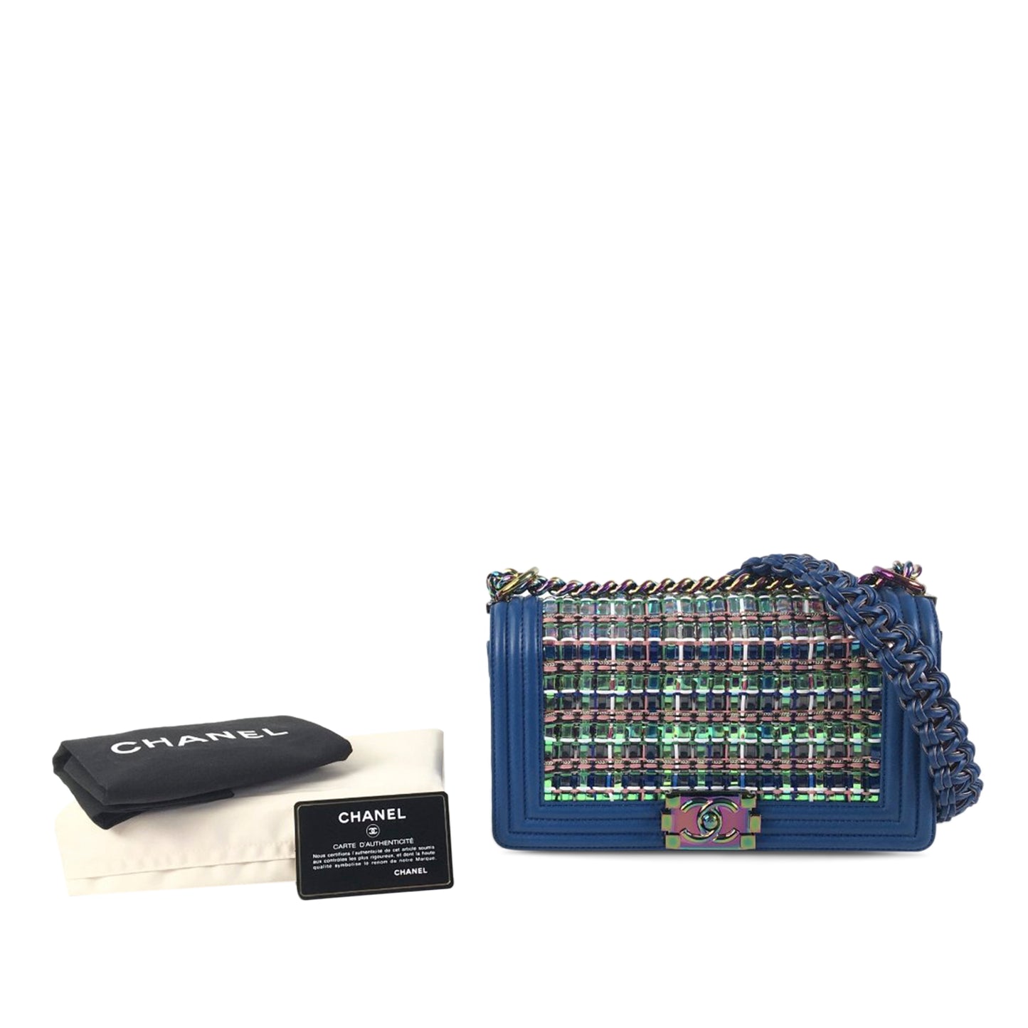 Medium Braided Lambskin Boy Flap Image# 24