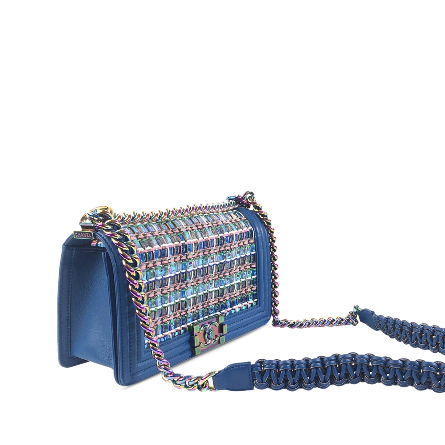 Medium Braided Lambskin Boy Flap Image# 3