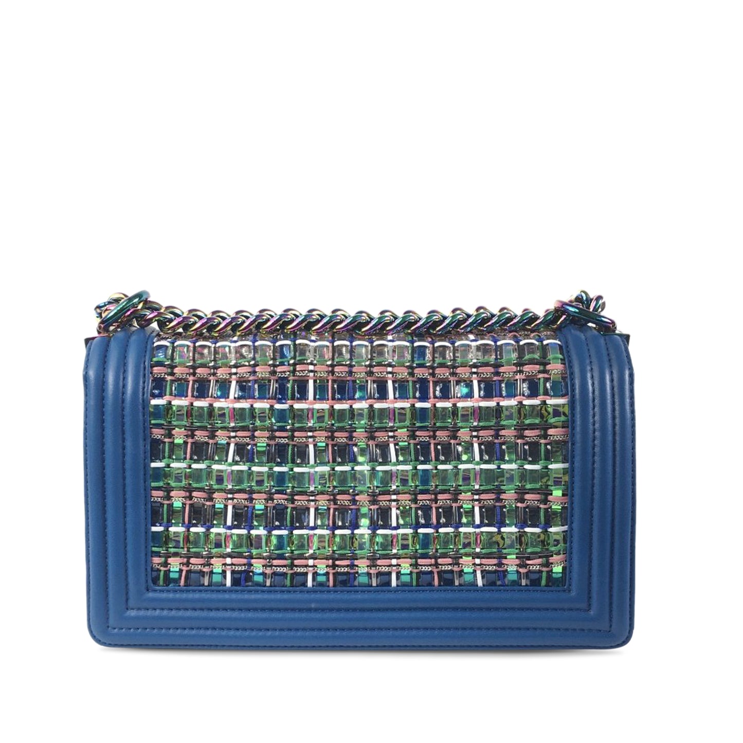 Medium Braided Lambskin Boy Flap Image# 5