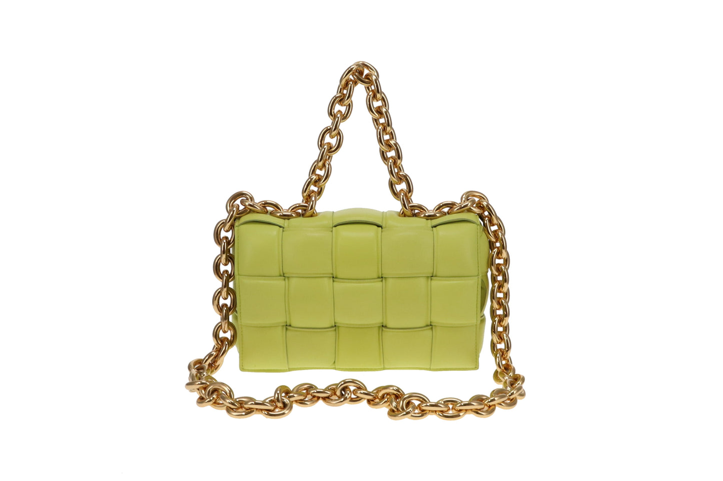 Bottega Veneta Lime Lambskin Padded Chain Cassette RRP €4200