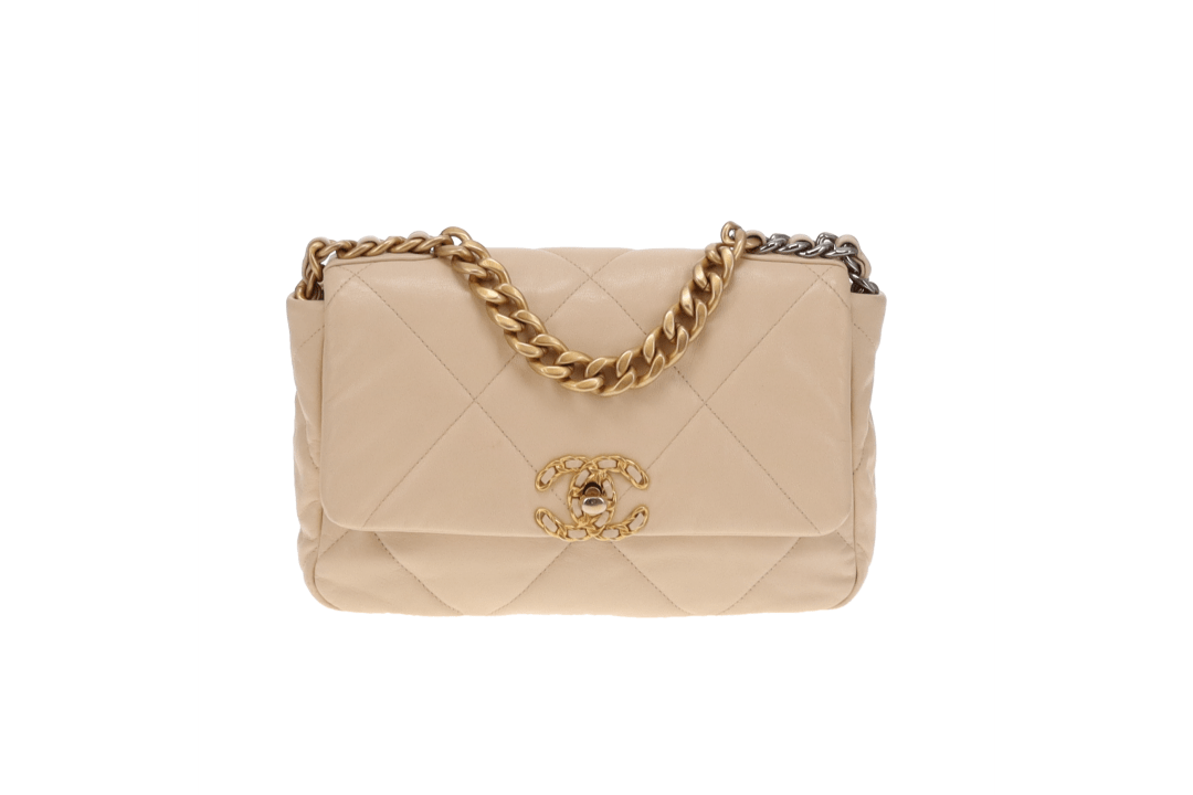Chanel Beige Small 19 Flap Bag 2020