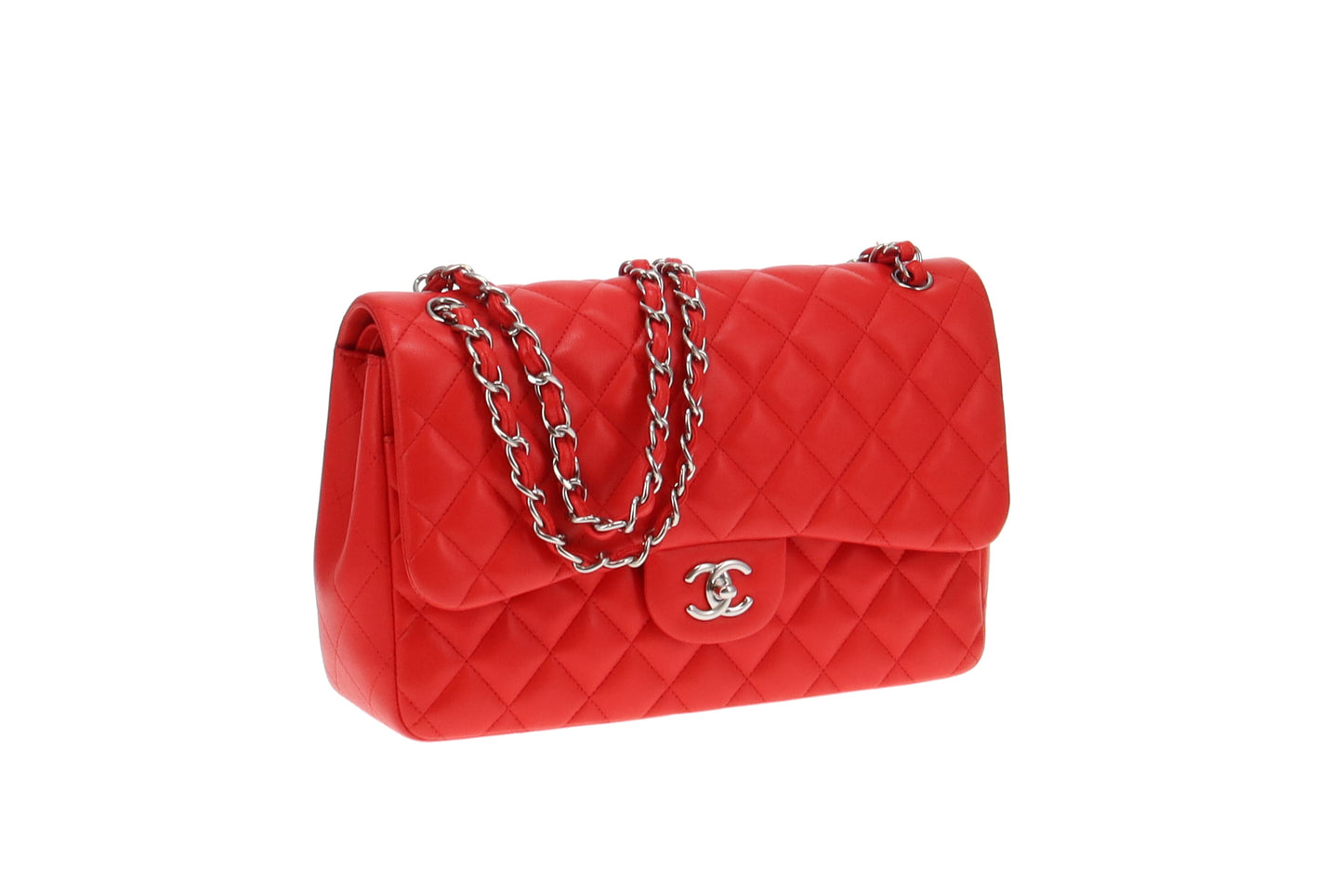 Chanel Classic Jumbo Double Flap Red Lambskin SH 2016/17