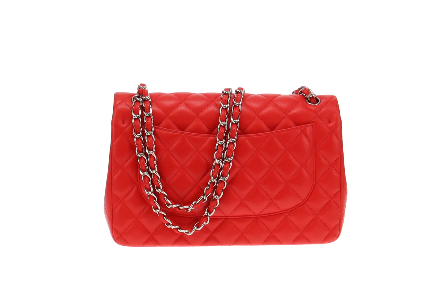 Chanel Classic Jumbo Double Flap Red Lambskin SH 2016/17