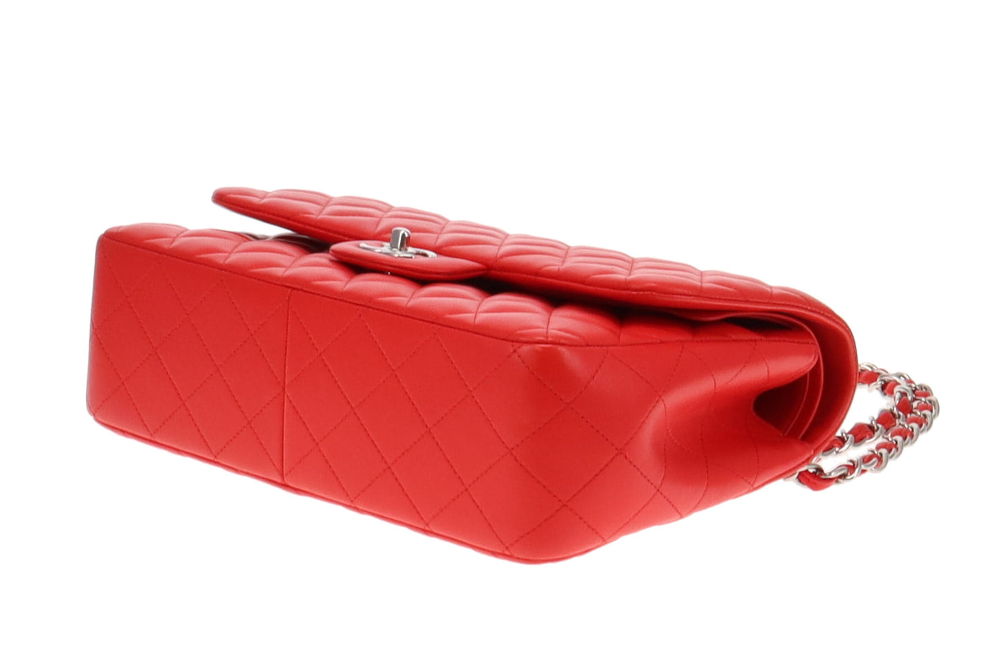 Chanel Classic Jumbo Double Flap Red Lambskin SH 2016/17