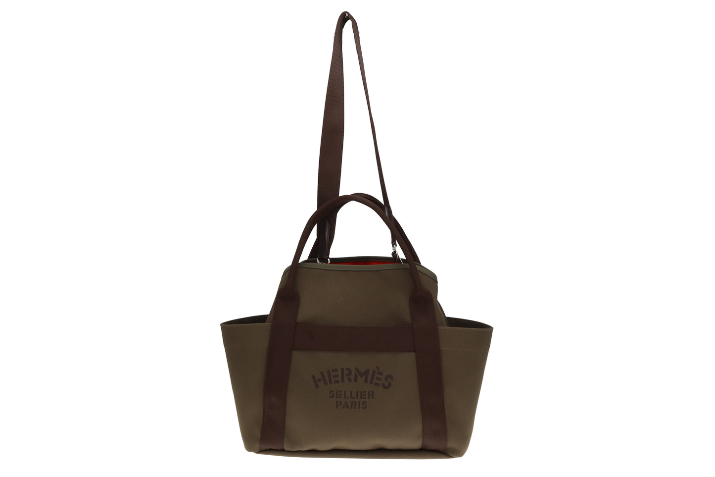 Hermes Khaki Sac de Pansage Groom Tote Bag 2017