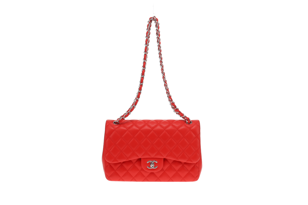 Chanel Classic Jumbo Double Flap Red Lambskin SH 2016/17