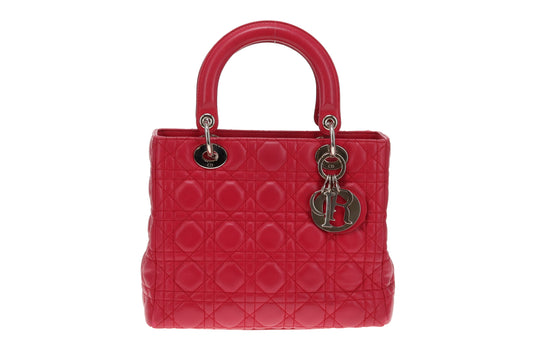 Dior Lady Dior Medium Pink Leather 2011
