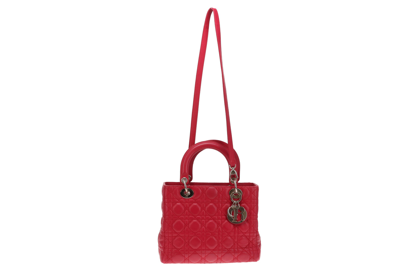 Dior Lady Dior Medium Pink Leather 2011