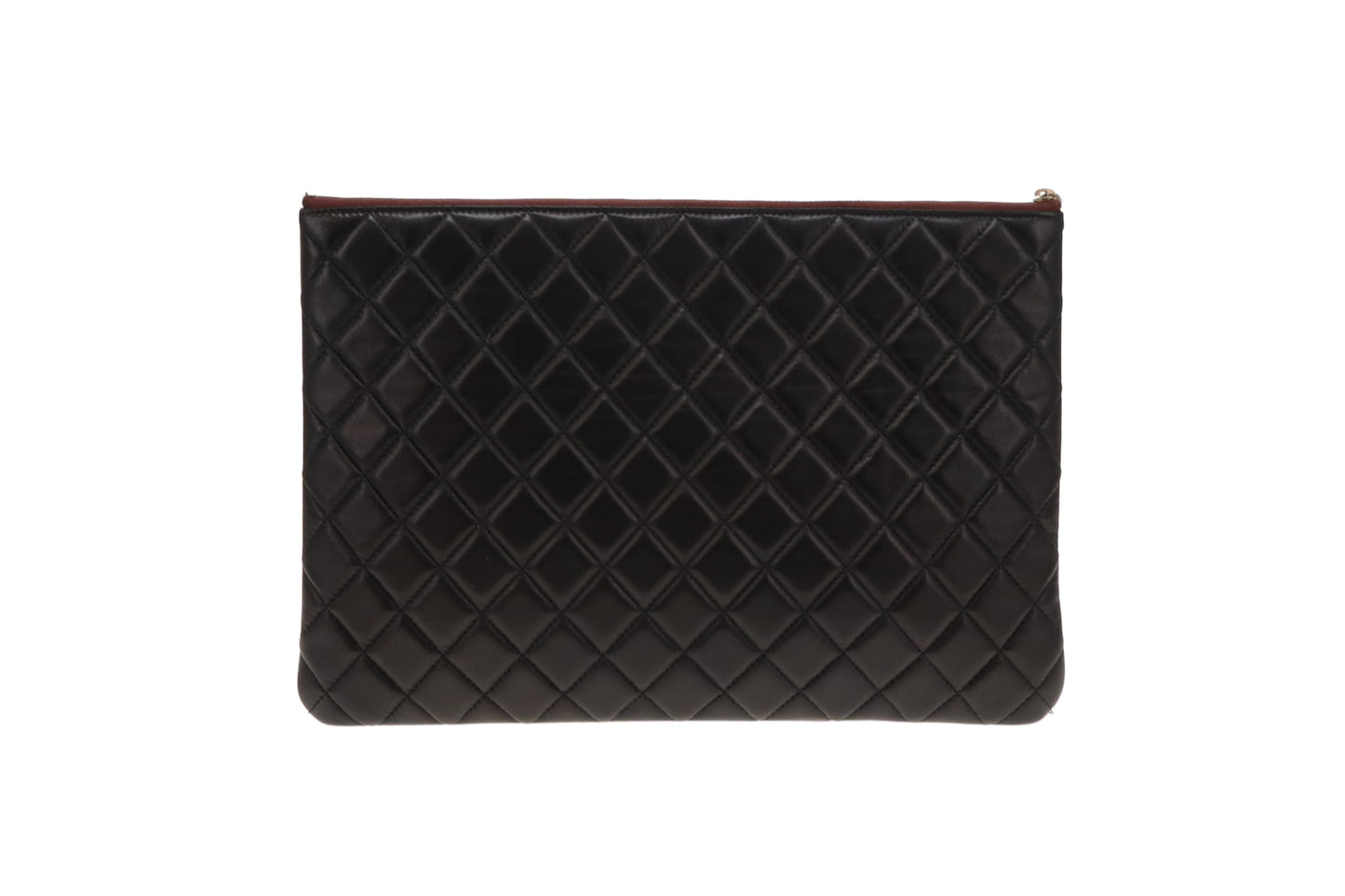 Chanel Classic Zip Pouch Large Black Lambskin 2014/15