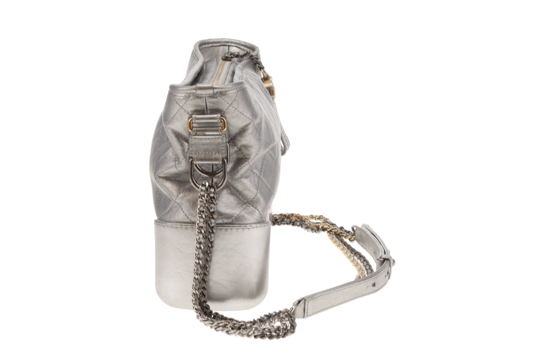 Chanel Gabrielle Medium Silver Leather 2016/17