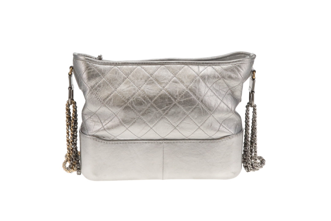 Chanel Gabrielle Medium Silver Leather 2016/17