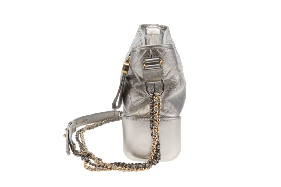Chanel Gabrielle Medium Silver Leather 2016/17