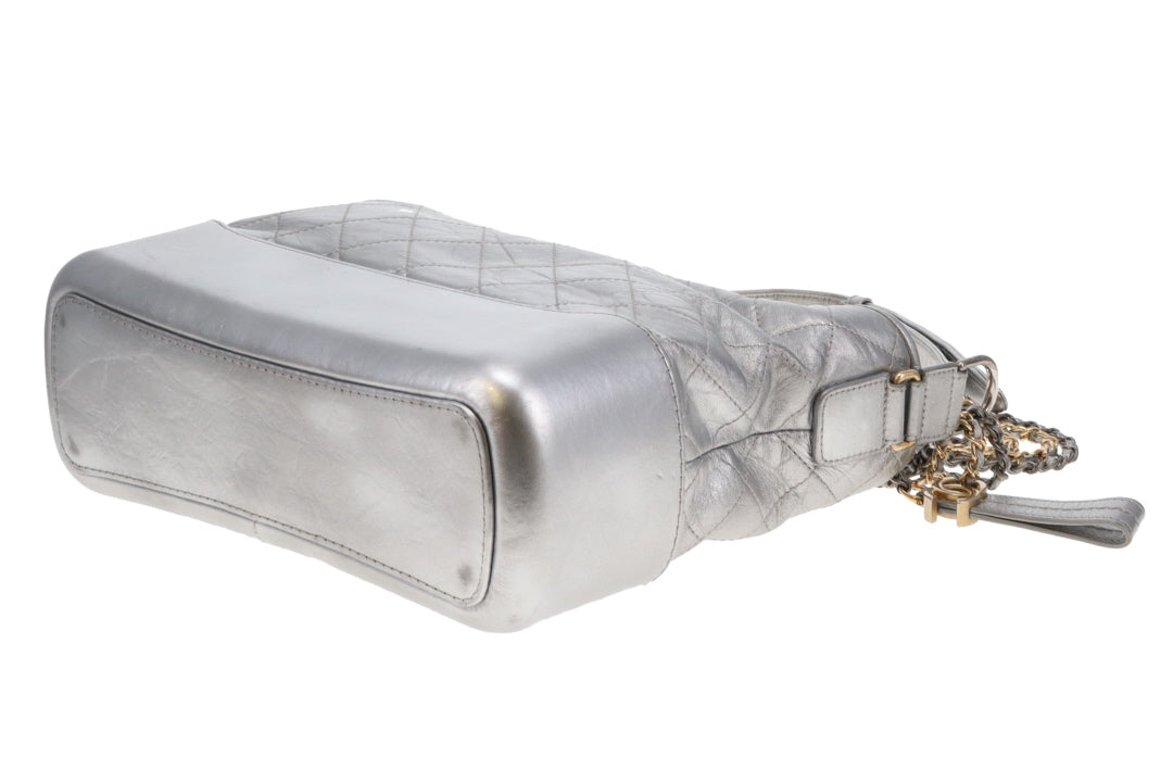 Chanel Gabrielle Medium Silver Leather 2016/17