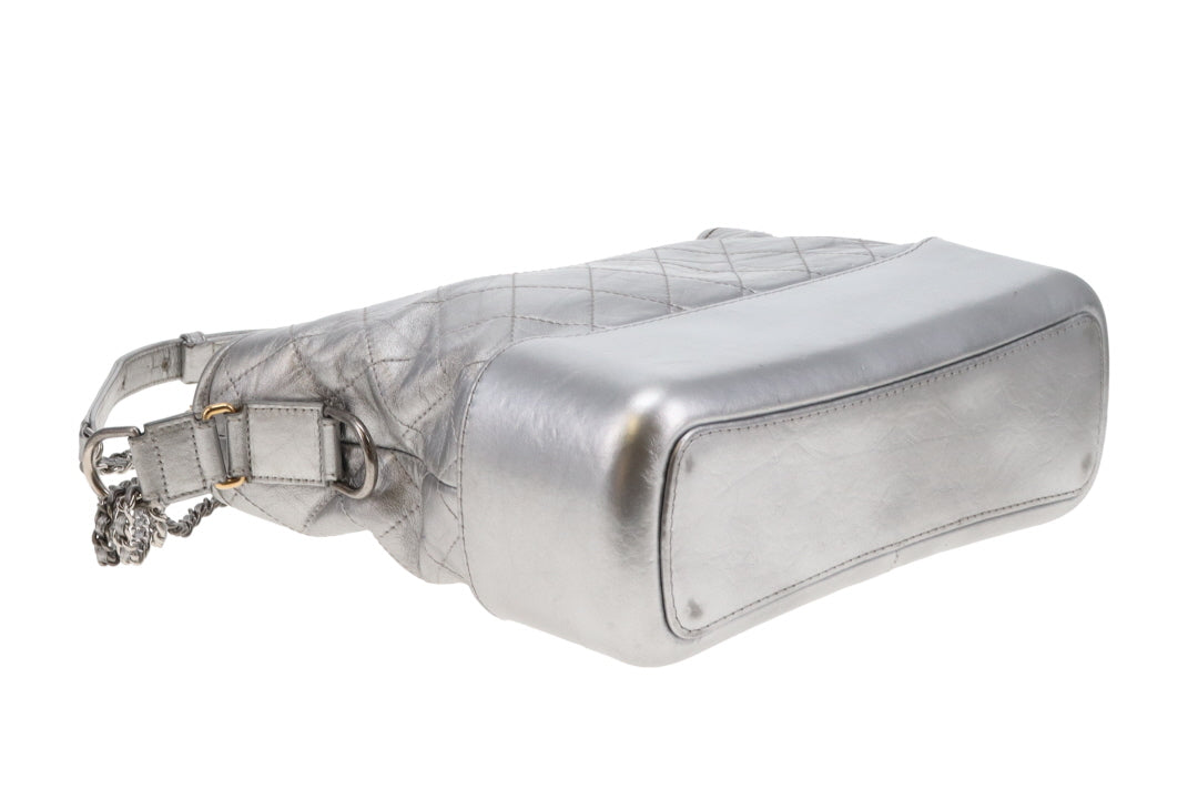Chanel Gabrielle Medium Silver Leather 2016/17