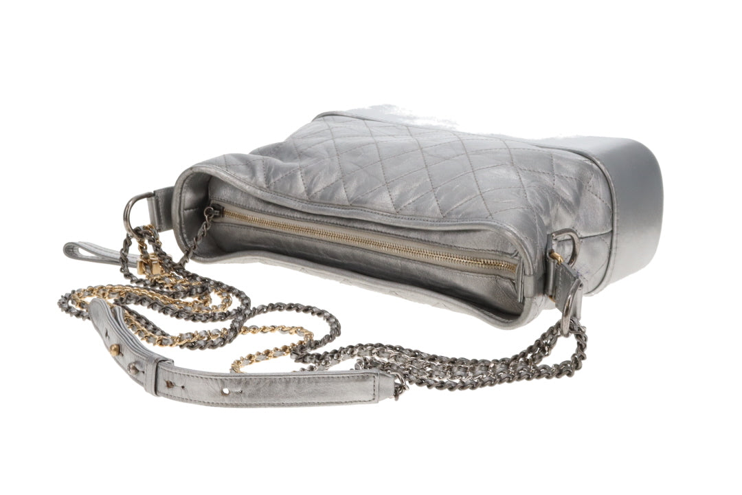 Chanel Gabrielle Medium Silver Leather 2016/17