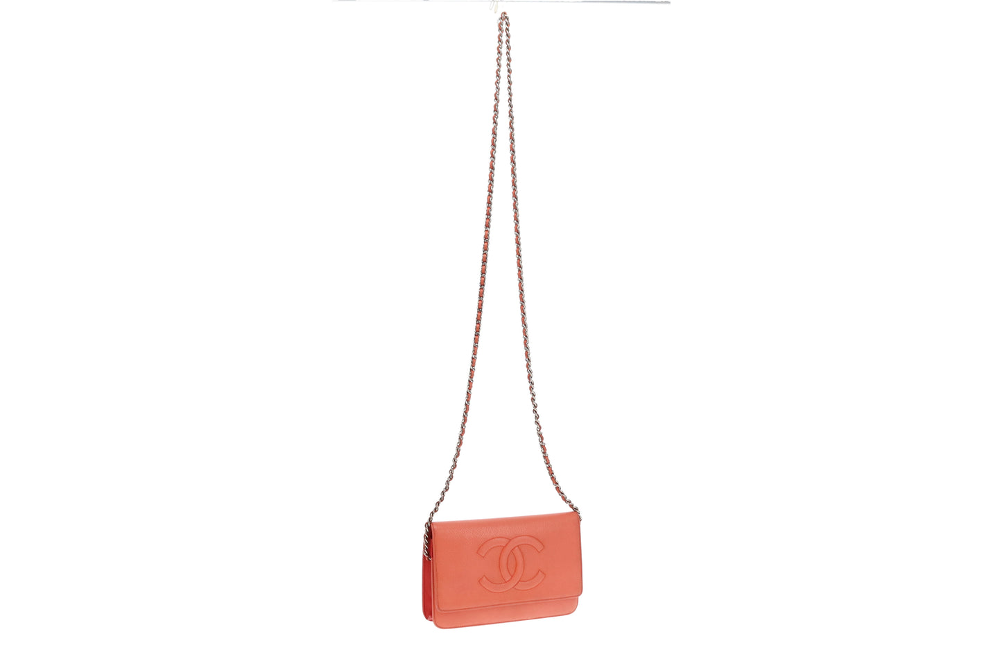 Chanel Coral Timeless CC Wallet On Chain (WOC) 2012/13
