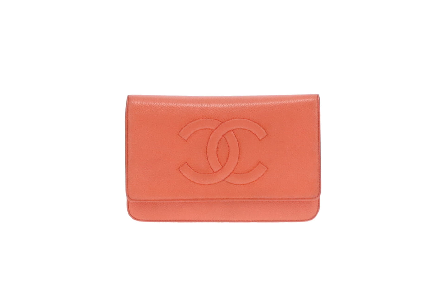 Chanel Coral Timeless CC Wallet On Chain (WOC) 2012/13