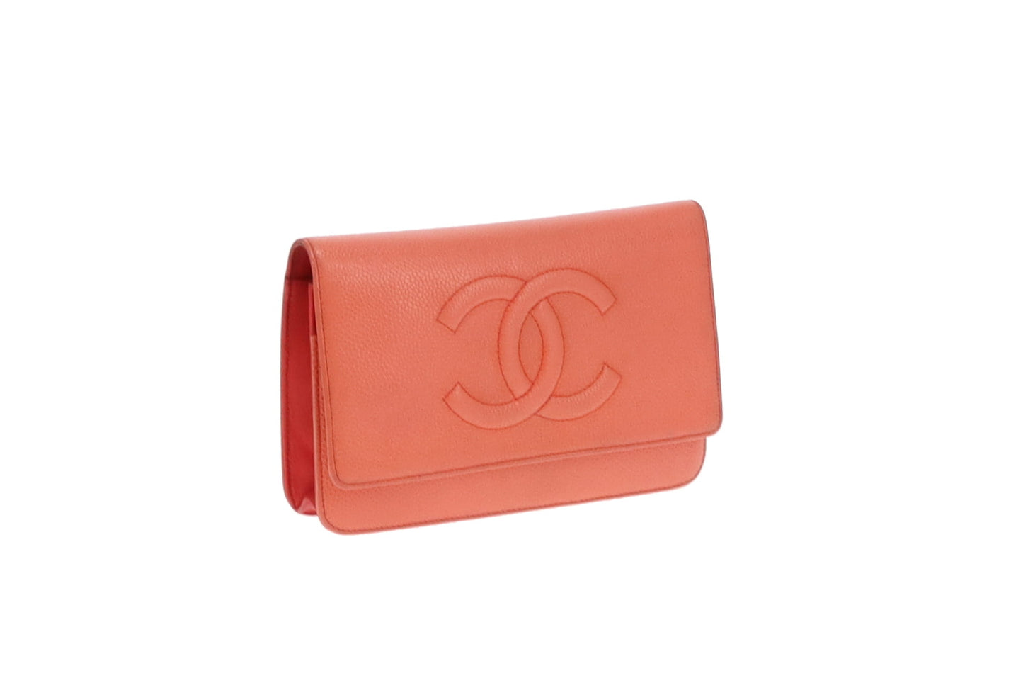 Chanel Coral Timeless CC Wallet On Chain (WOC) 2012/13