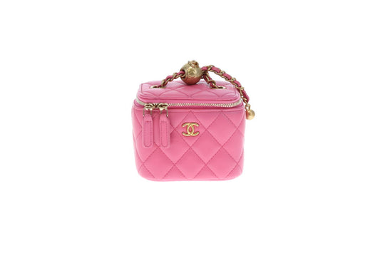 Chanel Vanity Pearl Crush Mini Pink Lambskin GHW 2019