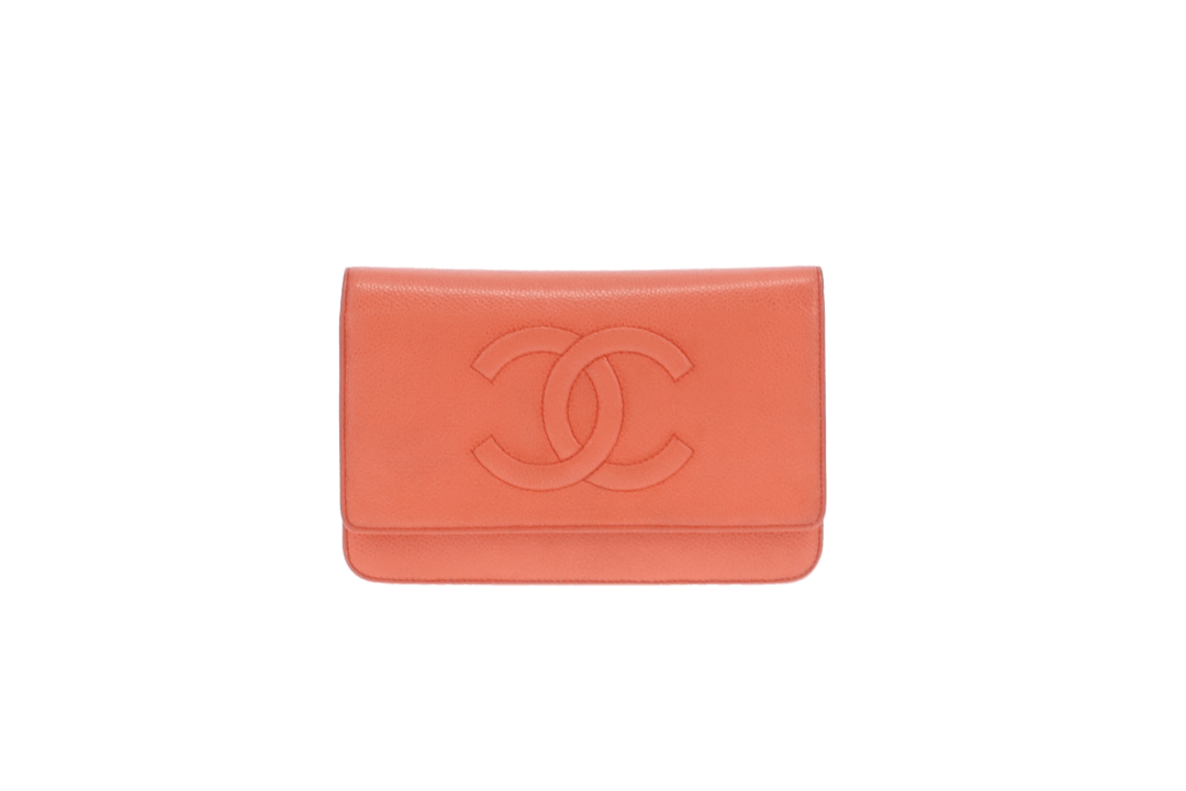 Chanel Coral Timeless CC Wallet On Chain (WOC) 2012/13