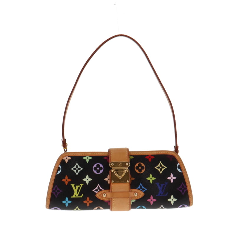 Louis Vuitton Black Multicolour Shirley Clutch On Strap