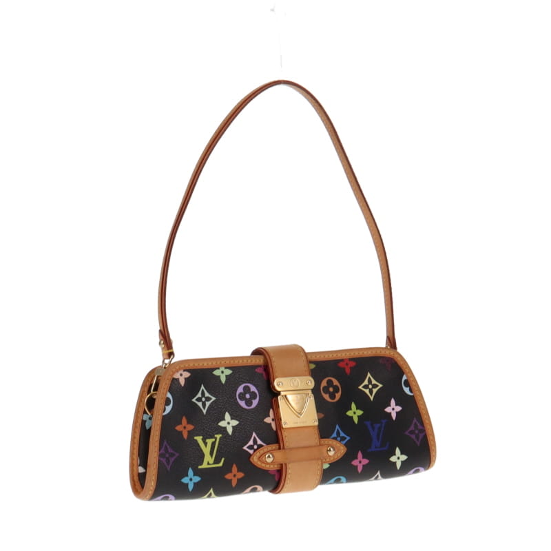 Louis Vuitton Black Multicolour Shirley Clutch On Strap