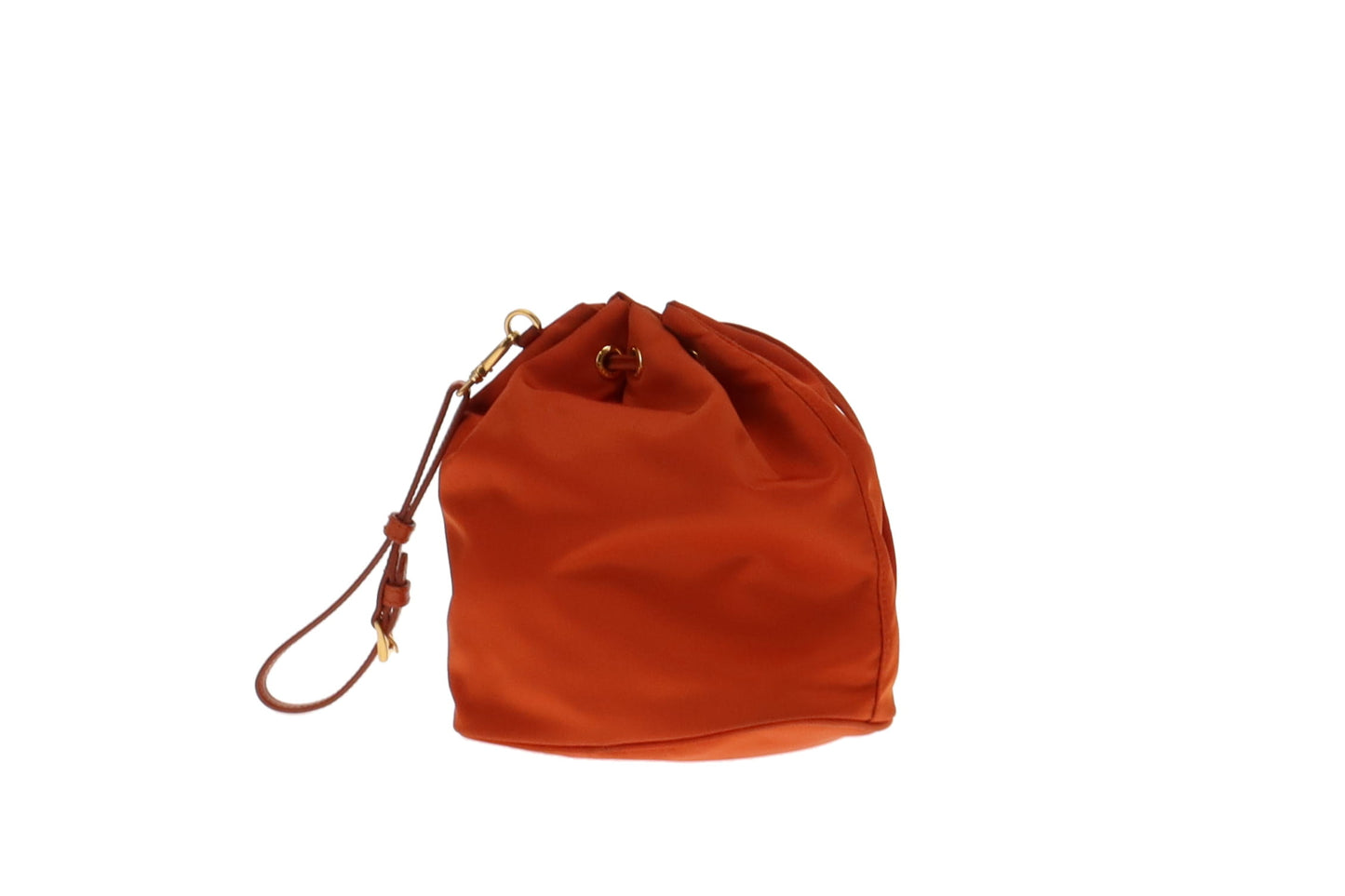 Prada Orange Nylon Bucket Pouch/Wristlet