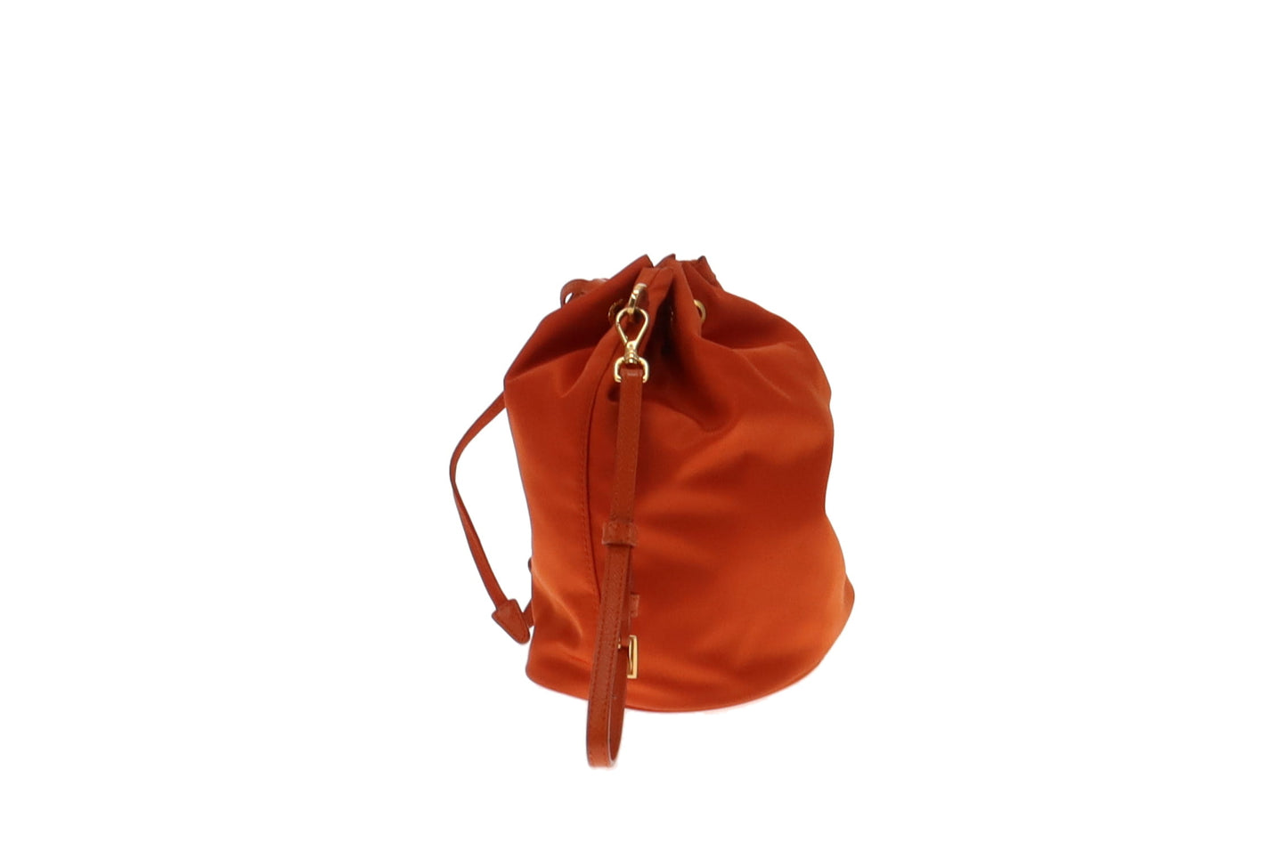 Prada Orange Nylon Bucket Pouch/Wristlet
