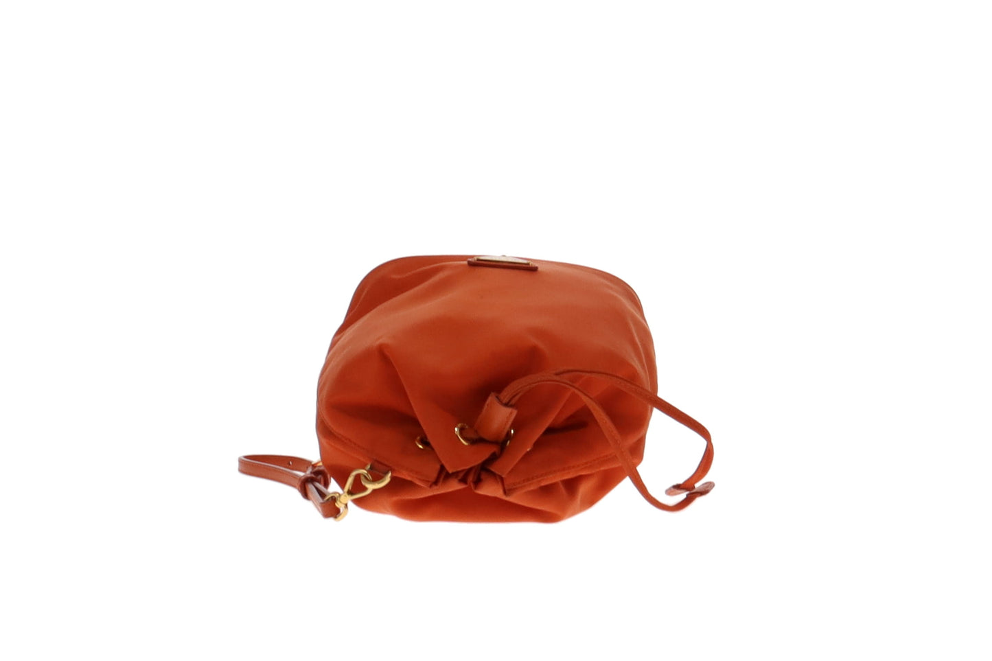 Prada Orange Nylon Bucket Pouch/Wristlet