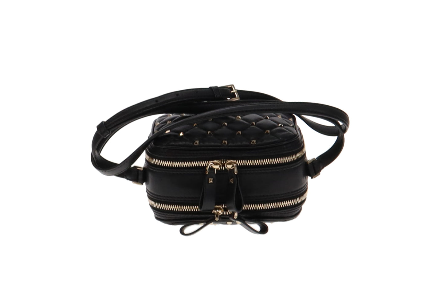 Valentino Double Zip Rockstud Spike Double Zip Camera Bag RRP €1100