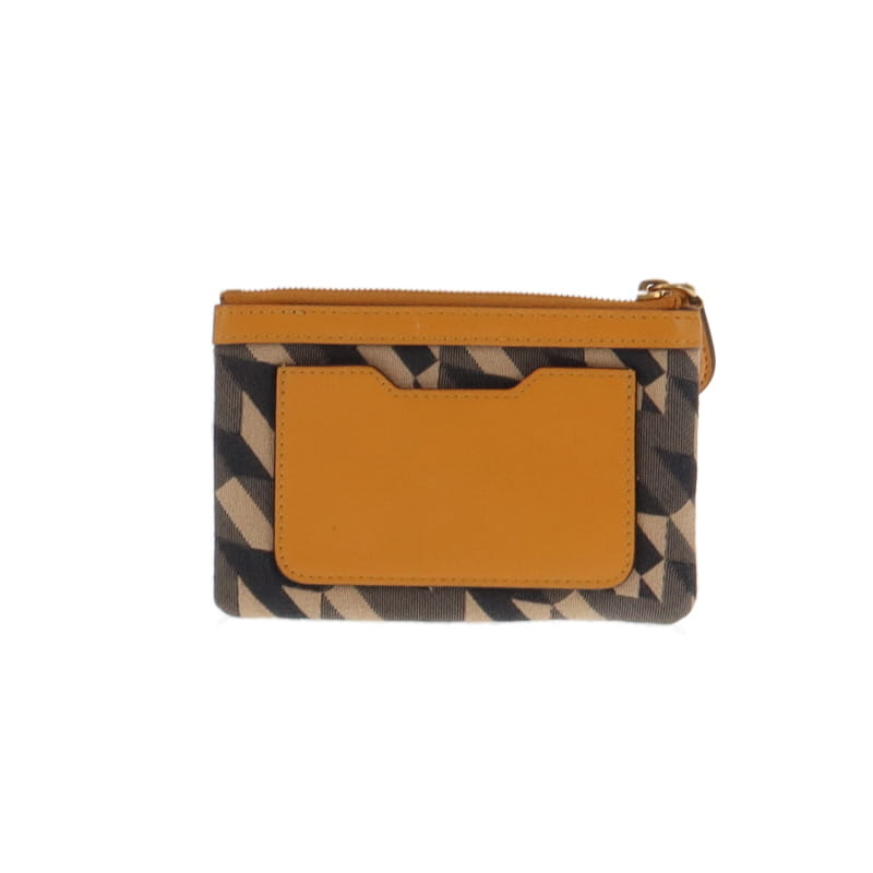 Mulberry Small Zip Coin Purse Canvas/Mustard Leather GH