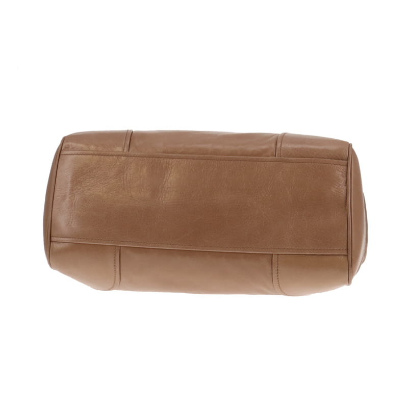 Miu Miu Vitello Shine Beige Double Zip Tote With Strap