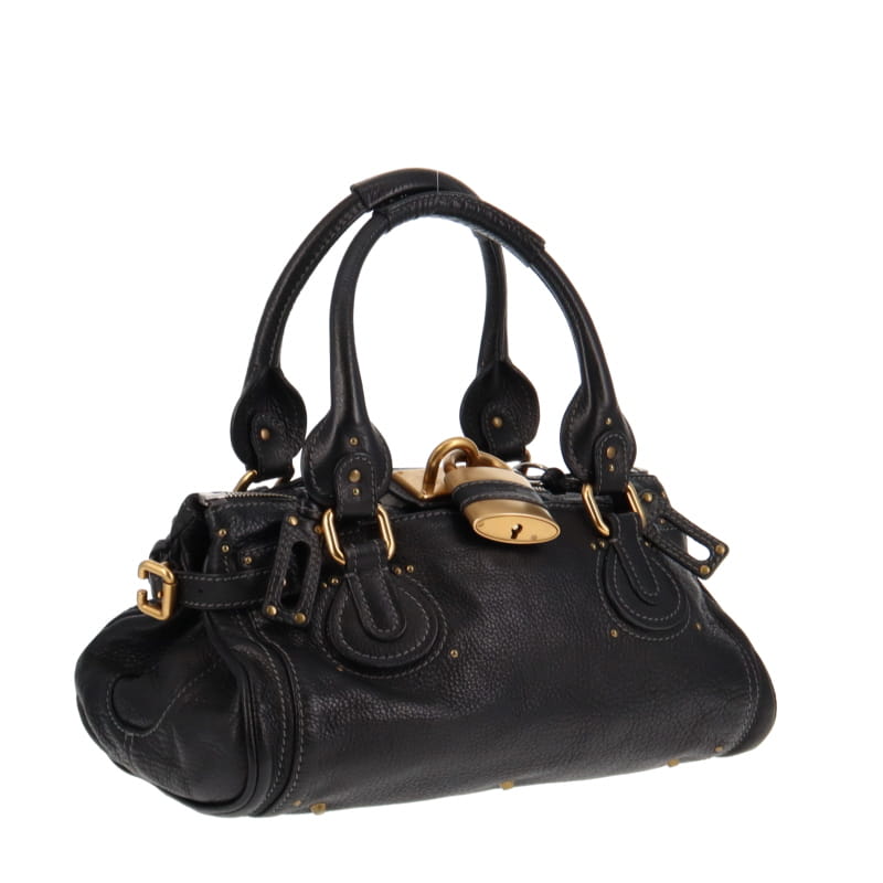 Chloe Regular Black Paddington With Mixed Hardware