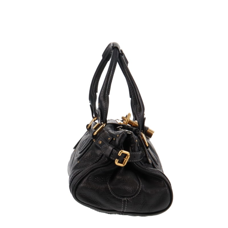Chloe Regular Black Paddington With Mixed Hardware