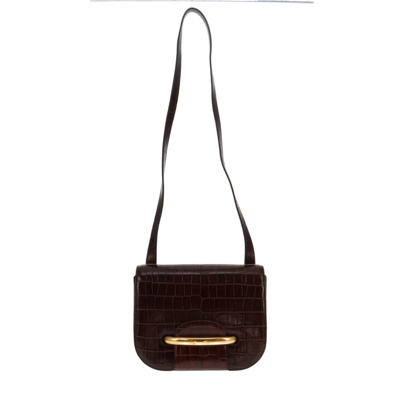 Mulberry Sellwood Brown Croc Leather GH