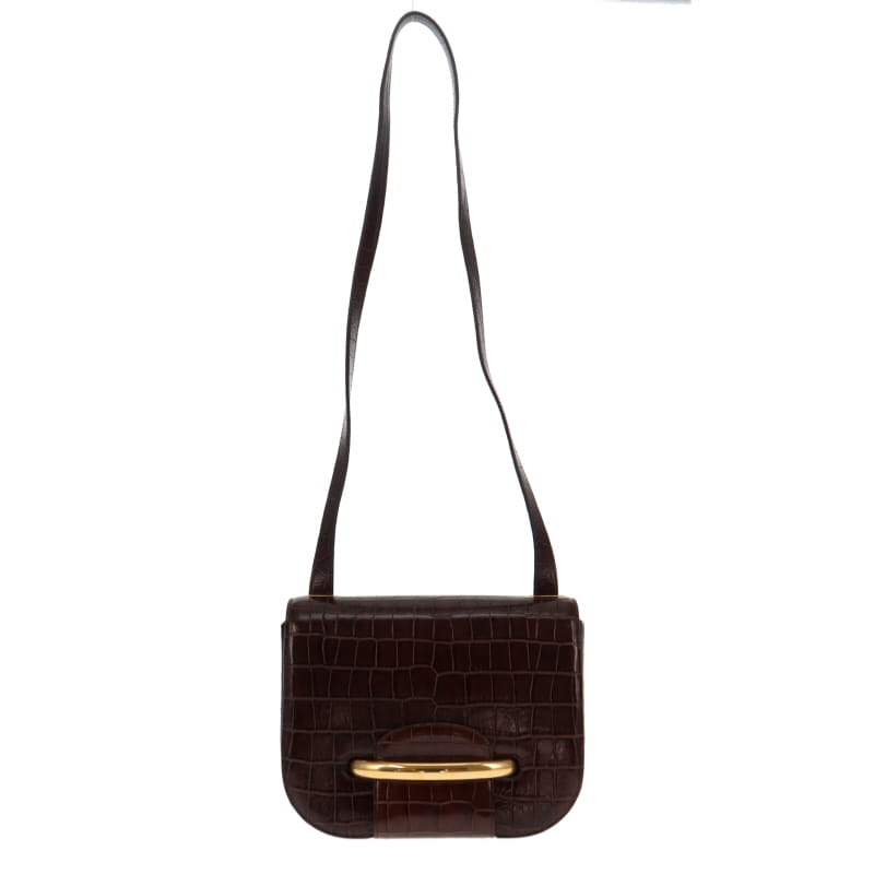 Mulberry Sellwood Brown Croc Leather GH