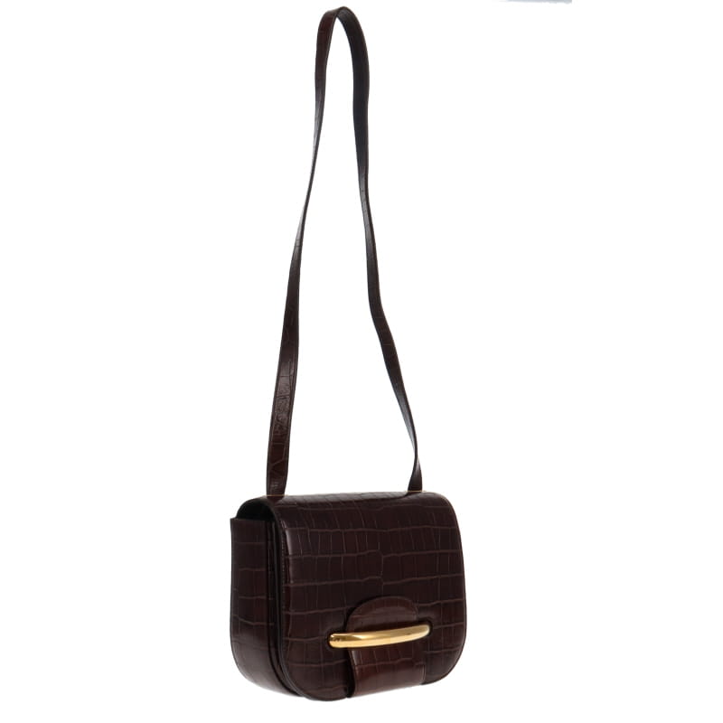 Mulberry Sellwood Brown Croc Leather GH