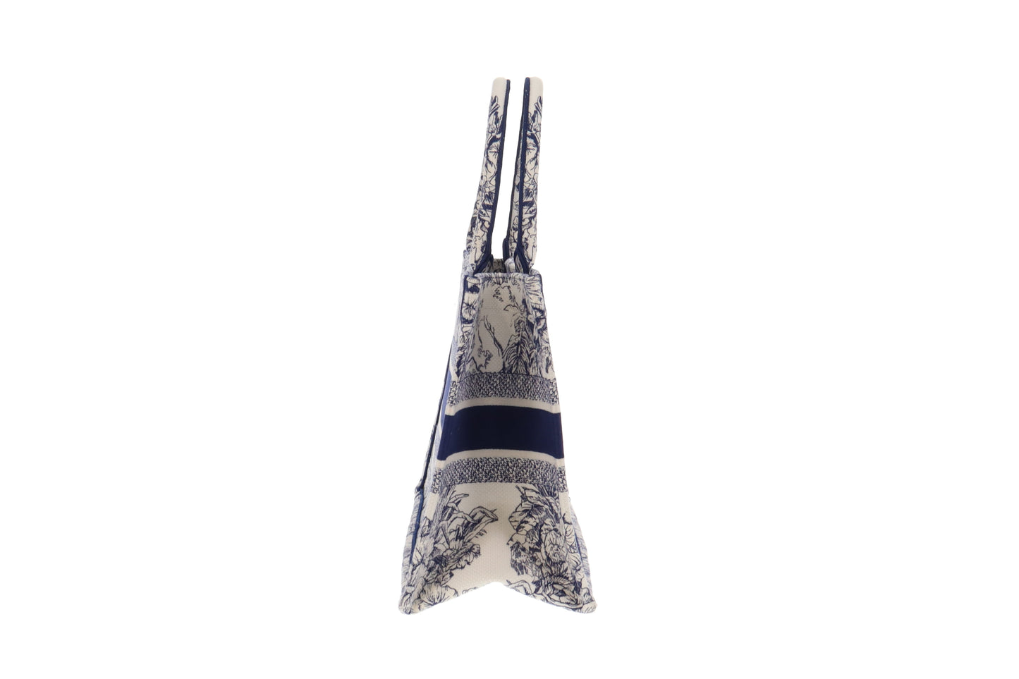 Dior White and Blue Rêve d'Infini Embroidery Medium Book Tote