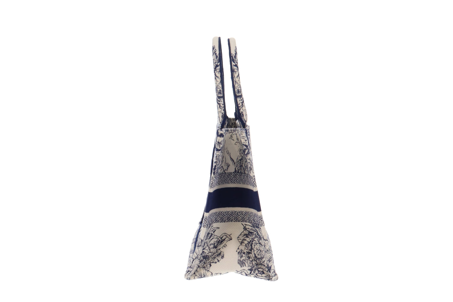 Dior White and Blue Rêve d'Infini Embroidery Medium Book Tote