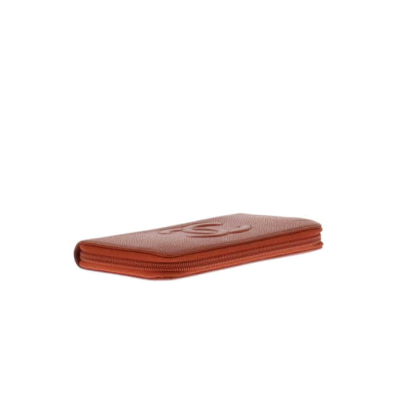 Chanel Terracotta Timeless CC Zip Around Long Wallet