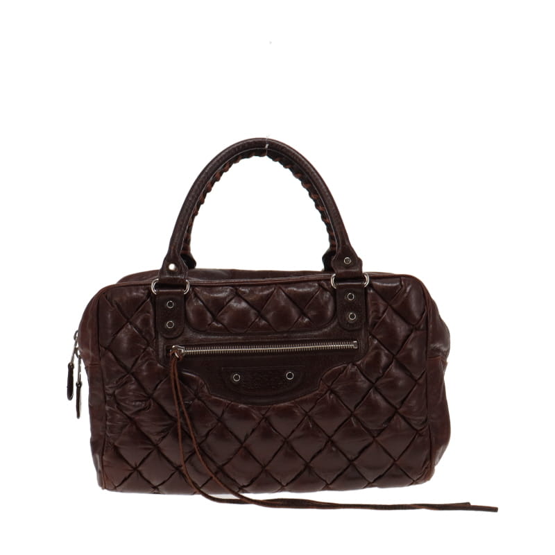 Balenciaga The Matelasse Polly Brown Agneau