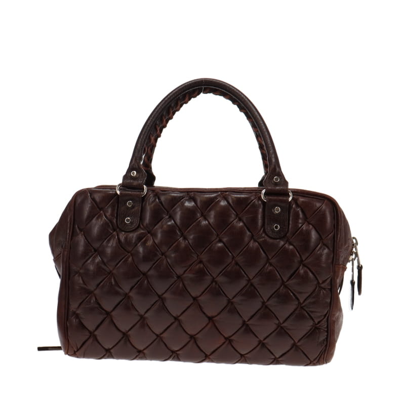 Balenciaga The Matelasse Polly Brown Agneau